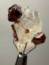 Load image into Gallery viewer, High-Grade Naturally Faceted Red Spessartine Garnet on Matrix — Skardu, Pakistan
