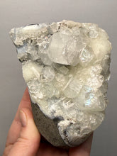 Load image into Gallery viewer, Druzy Chalcedony with Druzy Clear Apophyllite | Maharashtra, India
