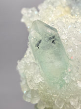 Load image into Gallery viewer, Luminous Mint Apophyllite with Glittering Druzy Sugar Quartz – India
