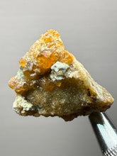 Load image into Gallery viewer, Hessonite Garnet Cluster on Matrix – Natural Collector Specimen from Pakistan | High-Grade Orange-Red Garnet Crystals
