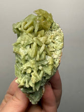Load image into Gallery viewer, High-Grade Green Heulandite on Peach Stilbite Crystal Cluster | Deccan Traps, Maharashtra, India | Collector Mineral Specimen
