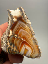Load image into Gallery viewer, High-Grade Indonesian Sumatra Agate Pair – Vibrant Banded Chalcedony with Rich Color Zoning | Ethical Lapidary &amp; Collector Display Specimens
