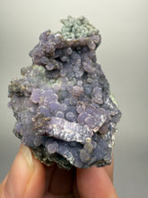 Load image into Gallery viewer, Purple &amp; Green Grape Agate Mineral Specimen – Botryoidal Purple Chalcedony Cluster from Indonesia | Collector Grade Crystal
