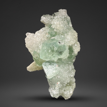 Load image into Gallery viewer, Luminous Mint Apophyllite with Glittering Druzy Sugar Quartz – India
