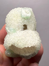 Load image into Gallery viewer, Luminous Mint Apophyllite with Glittering Druzy Sugar Quartz – India
