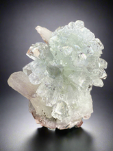 Load image into Gallery viewer, Light Mint Green Radial (Disco Ball) Apophyllite + Pink Stilbite • Maharashtra, India

