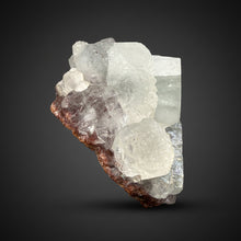 Load image into Gallery viewer, Lustrous Apophyllite over Red Heulandite (Zeolite Pocket) — Deccan Traps, Maharashtra, India
