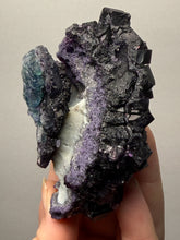 Load image into Gallery viewer, High-Grade Rare Purple-Green-Blue Cubic Fluorite | Cabinet Mineral Collector Specimen | Zhejiang Province, China
