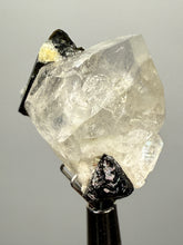 Load image into Gallery viewer, Dark Green Cap Stak Nala Tourmaline and Cleavelandite on Quartz – Haramosh Mountains, Pakistan | Thumbnail Specimen

