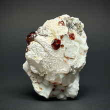 Load image into Gallery viewer, High-Grade Naturally Faceted Red Spessartine Garnet on Matrix — Skardu, Pakistan
