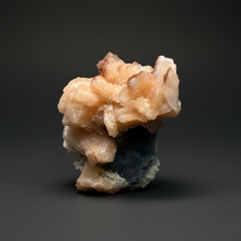 Load image into Gallery viewer, Red Heulandite on Pink Stilbite on Druzy Black Chalcedony – Zeolite Mineral Specimen (India)
