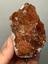 Load image into Gallery viewer, Rare Red Apophyllite + Druzy Red Stilbite Flowers — Deccan Traps, India
