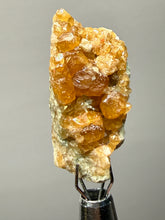 Load image into Gallery viewer, Hessonite Garnet Cluster on Matrix – Thumbnail Collector Specimen from Pakistan | High-Grade Orange-Red Garnet Crystals
