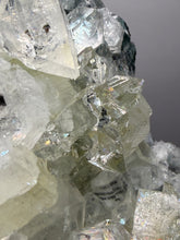 Load image into Gallery viewer, High-Grade Green Apophyllite on Black Chalcedony – Deccan Traps, Maharashtra, India (Collector Cabinet Specimen)
