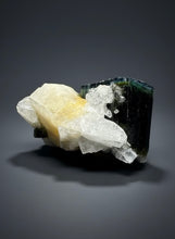 Load image into Gallery viewer, Blue Cap Dark Green Stak Nala Tourmaline and Cleavelandite – Haramosh Mountains, Pakistan | Thumbnail Specimen
