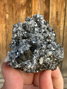 Druzy Black Apophyllite + White Stilbite • Maharashtra, India