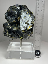 Load image into Gallery viewer, Cubic Galena, Sphalerite-Marmatite &amp; Octahedral Golden Chalcopyrite from Bulgaria • Rare High Grade • Mineral Collector’s Specimen Showpiece
