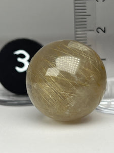 Golden Rutile Quartz (AKA Golden Angel Hair Quartz) Sphere