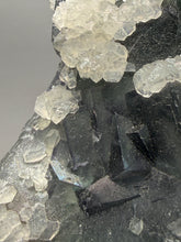 Load image into Gallery viewer, Premium Cubic Green–Purple Phantom Fluorite with Flower Calcite on Matrix

Xianghualing Mine, Hunan Province, China
