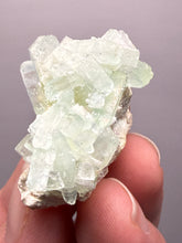 Load image into Gallery viewer, Luminous Mint Apophyllite with Glittering Druzy Sugar Quartz – India
