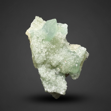 Load image into Gallery viewer, Luminous Mint Apophyllite with Glittering Druzy Sugar Quartz – India

