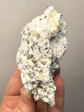 Load image into Gallery viewer, 2” New Find: Huanzala Mine Peru Sphalerite + Chalcopyrite + Apatite + Calcite + Quartz | Collector Display Specimen
