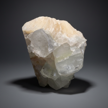 Load image into Gallery viewer, High-Grade Apophyllite on Pink Stilbite Zeolite | Indian Collector Mineral Specimen

