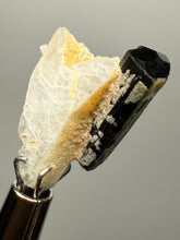 Load image into Gallery viewer, Dark Green Stak Nala Tourmaline and Cleavelandite – Haramosh Mountains, Pakistan | Thumbnail Specimen
