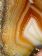 Load image into Gallery viewer, High-Grade Indonesian Sumatra Agate Pair – Vibrant Banded Chalcedony with Rich Color Zoning | Ethical Lapidary &amp; Collector Display Specimens
