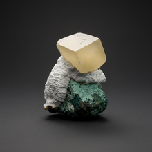 Load image into Gallery viewer, Rare Druzy Golden “Diamond” Calcite on Zeolite Matrix — Maharashtra, India | Collector Cabinet Specimen
