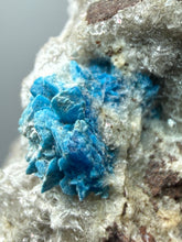 Load image into Gallery viewer, Rare Electric Blue Cavansite on Druzy Matrix – Collector Mineral Specimen | India
