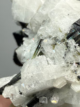 Load image into Gallery viewer, Dark Green Cap Stak Nala Tourmaline on Cleavelandite Matrix – Haramosh Mountains, Pakistan
