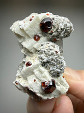 Load image into Gallery viewer, High-Grade Naturally Faceted Red Spessartine Garnet on Matrix — Skardu, Pakistan
