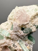 Load image into Gallery viewer, Pink Morganite, Blue Green Indicolite &amp; Purple Lepidolite Mineral Specimen from Pakistan – Collector Grade Pegmatite Piece
