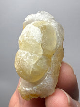 Load image into Gallery viewer, Rare Botryoidal Yellow Fluorite on Quartz Matrix  Collector Mineral Specimen – Maharashtra, India
