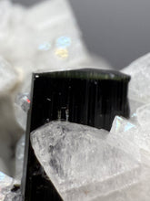 Load image into Gallery viewer, Dark Green Cap Stak Nala Tourmaline with Cleavelandite Matrix – Haramosh Mountains, Pakistan
