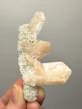 Load image into Gallery viewer, Gemmy Stilbite Crystals on Volcanic Stalactite — Deccan Traps, Maharashtra, India
