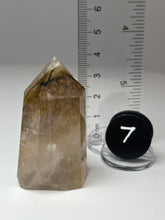 Load image into Gallery viewer, Dendrite Manganese Included Iron Oxide Quartz (Golden Healer) Obelisk Tower • RARE
