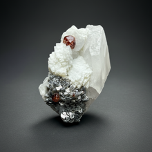 Load image into Gallery viewer, High-Grade Naturally Faceted Red Spessartine Garnet on Matrix — Skardu, Pakistan
