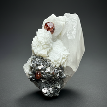 Load image into Gallery viewer, High-Grade Naturally Faceted Red Spessartine Garnet on Matrix — Skardu, Pakistan
