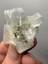 Load image into Gallery viewer, Gemmy Clear Apophyllite with Okenite + Green Heulandite | Zeolite Specimen | Maharashtra, India
