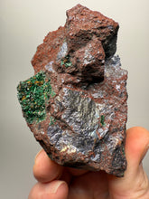 Load image into Gallery viewer, Brochantite Collector Mineral Specimen – Vivid Green Copper Crystals from Morocco
