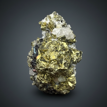 Load image into Gallery viewer, 3.8” New Find: Huanzala Mine Peru Sphalerite + Chalcopyrite + Apatite + Calcite + Quartz | Collector Display Specimen
