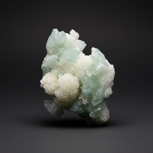 Load image into Gallery viewer, Luminous Mint Apophyllite with Glittering Druzy Sugar Quartz – India
