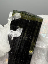 Load image into Gallery viewer, Dark Green CapStak Nala Tourmaline on Cleavelandite Matrix – Haramosh Mountains, Pakistan
