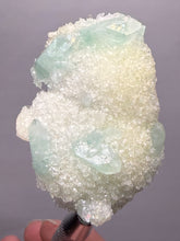 Load image into Gallery viewer, Luminous Mint Apophyllite with Glittering Druzy Sugar Quartz – India
