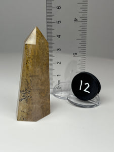 Dendrite Manganese Included Iron Oxide Quartz (Golden Healer) Obelisk Tower • RARE