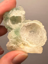 Load image into Gallery viewer, Luminous Mint Apophyllite with Glittering Druzy Sugar Quartz – India
