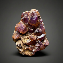 Load image into Gallery viewer, Premium Hematite-Phantom Deep Magenta Ametrine Cluster | Deccan Traps, India | Collector Mineral Specimen
