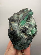 Load image into Gallery viewer, Emerald Variety Green Beryl on Matrix | Northern Bahia, Brazil | Collector Mineral Display Specimen
